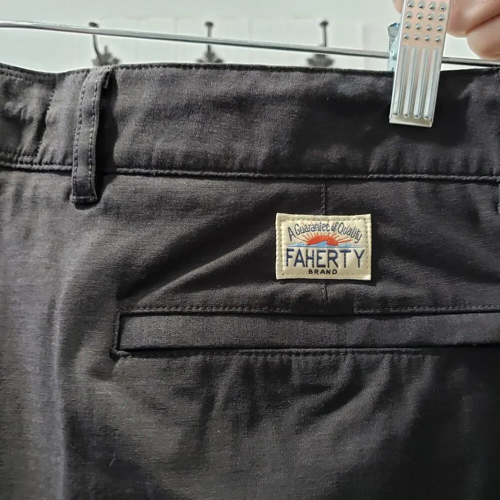 Faherty All Day Shorts 7” Mountain Coal Dark Gray Size 35